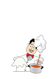 italian chef drawing