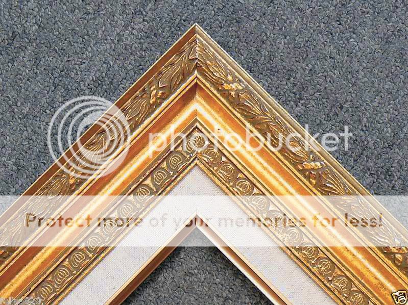 Large Gold Linen Liner Ornate Wood Picture Frame 818GL