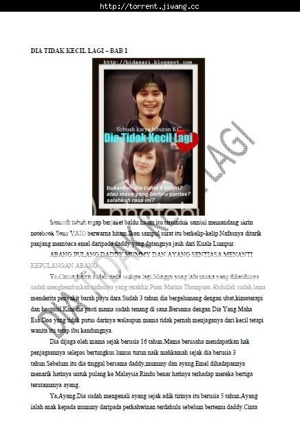 Novel Dia Tidak Kecil Lagi novel dtkl screen Novel Dia Tidak Kecil Lagi